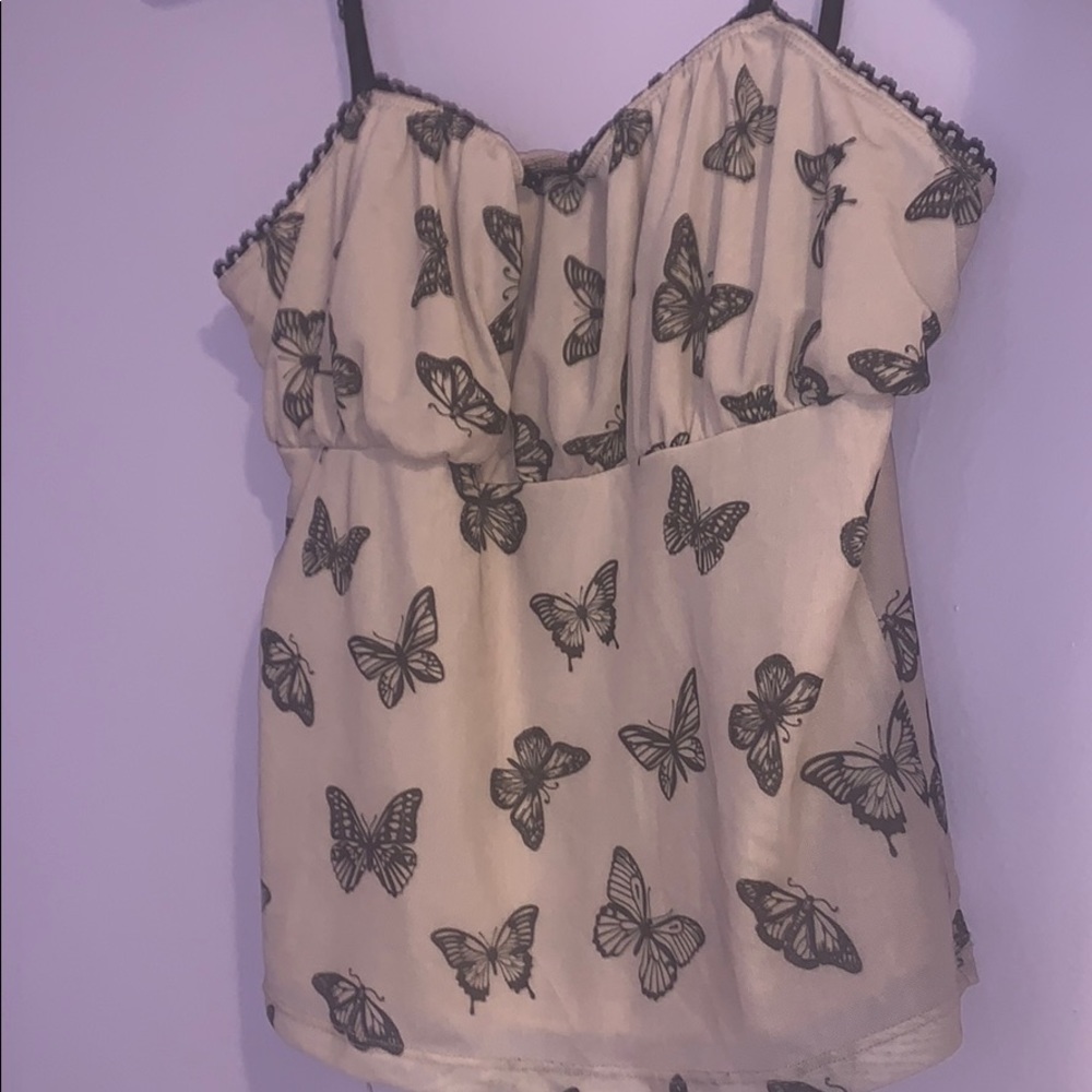 Light pink Butterfly tank top
